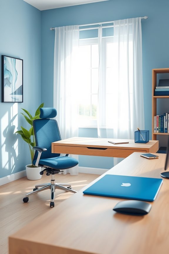 calming blue enhances productivity
