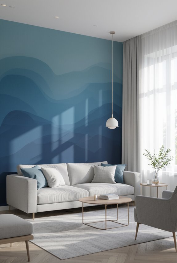 calming blue ombre gradient