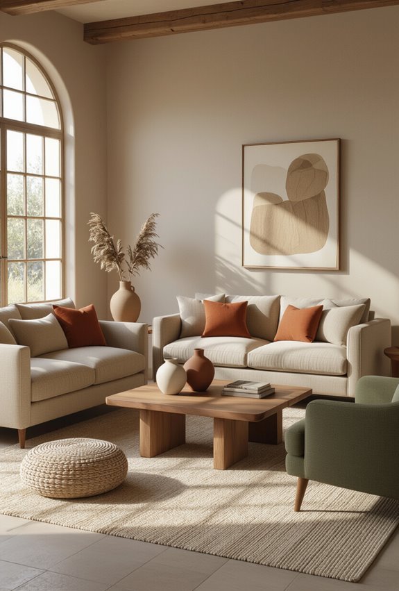 calming earth toned layered textures