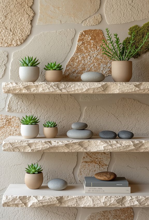 calming earthy stone textures