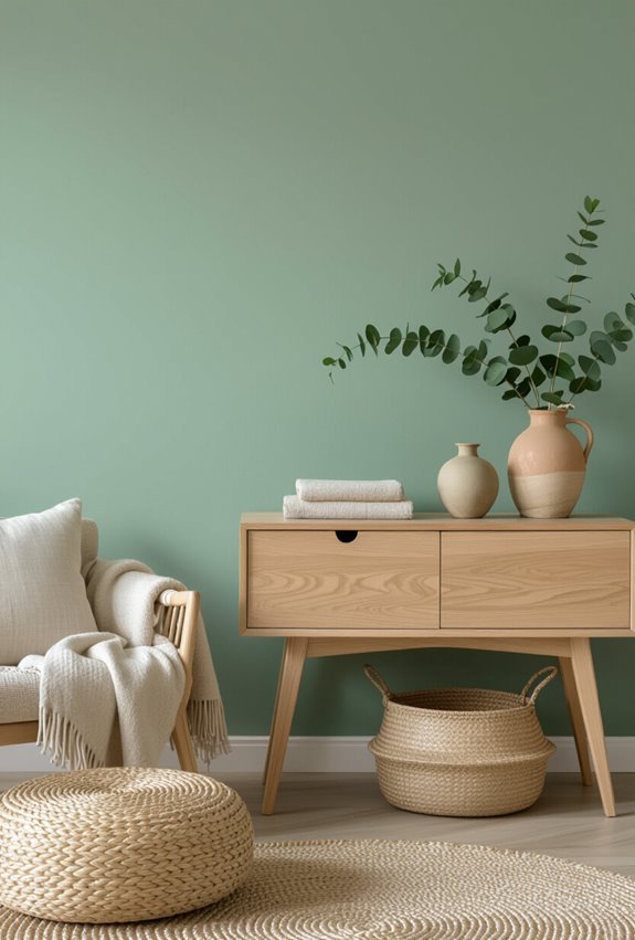 calming muted sage accent