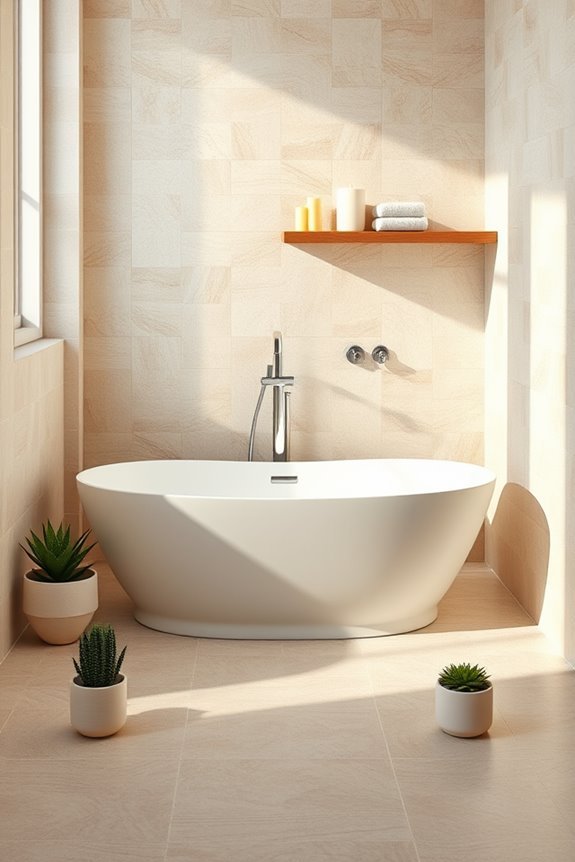 calming neutral bathroom retreat