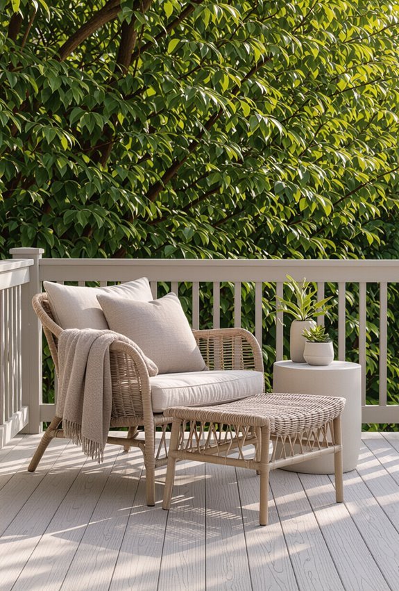 calming neutral earthy deck palette