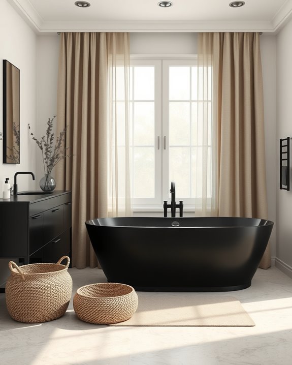 calming neutral window treatments