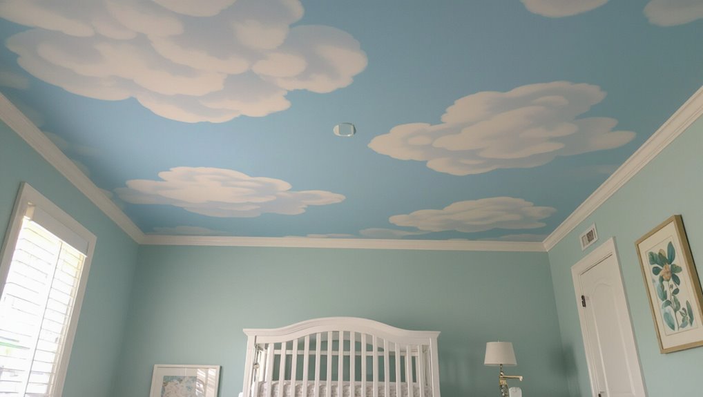 calming sky ceiling art