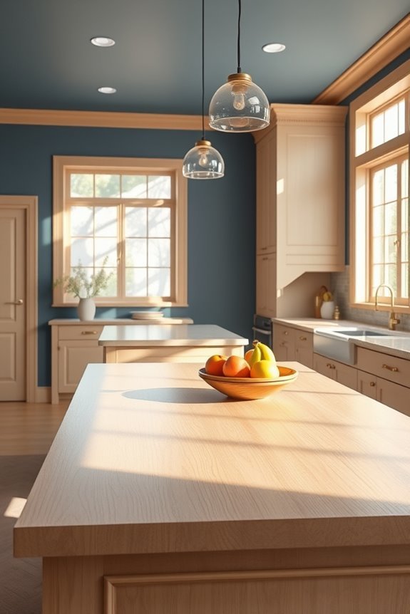 calming slate blue decor