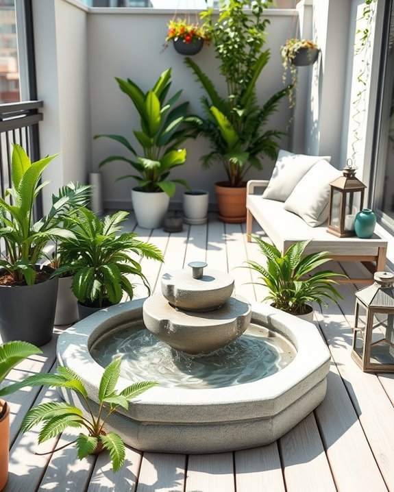 calming water feature addition