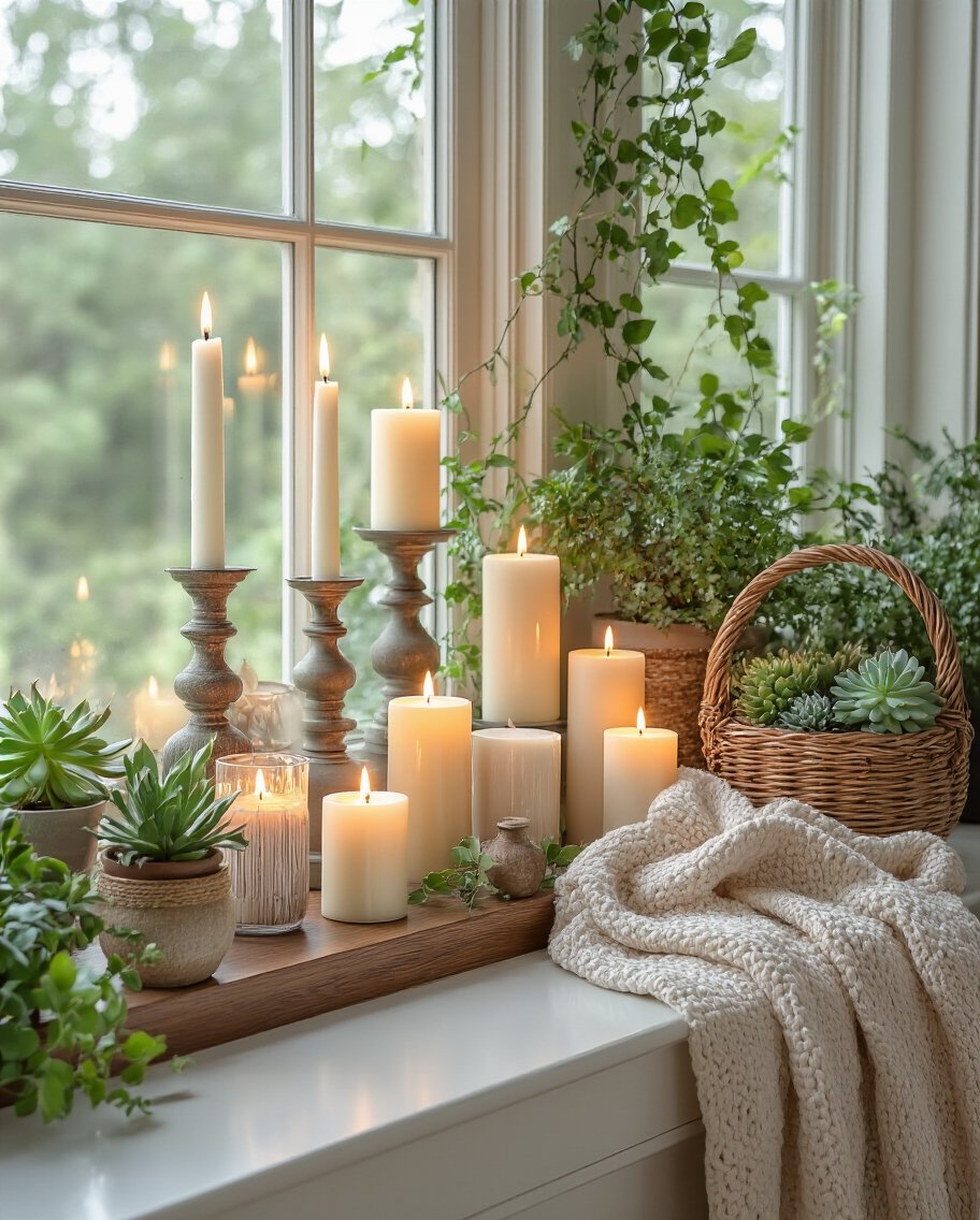 candle display for ambiance