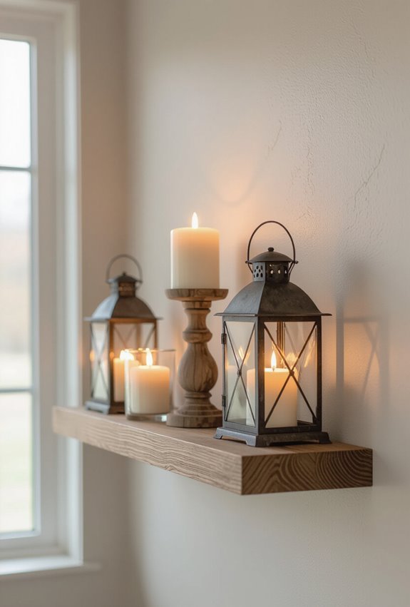 candlelit lanterns create ambiance
