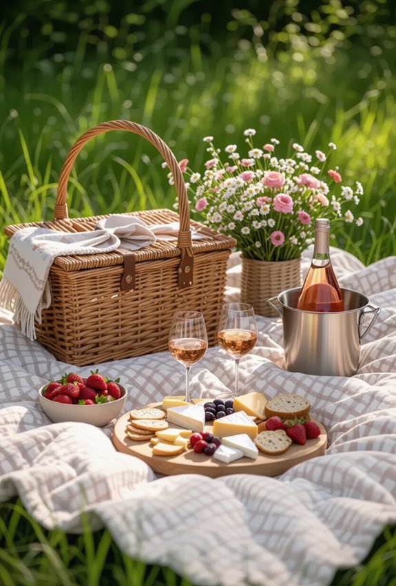 candlelit stargazing themed picnic