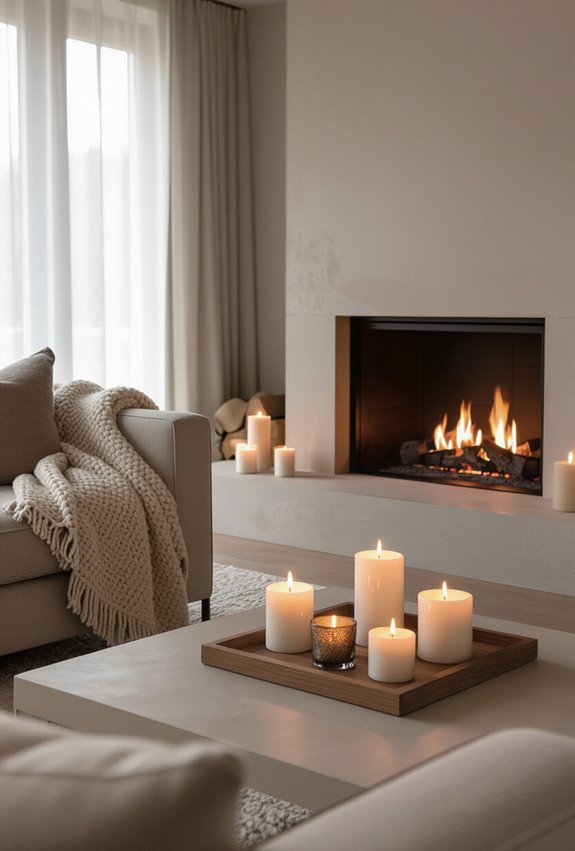 candles hearth warmth scented ambience
