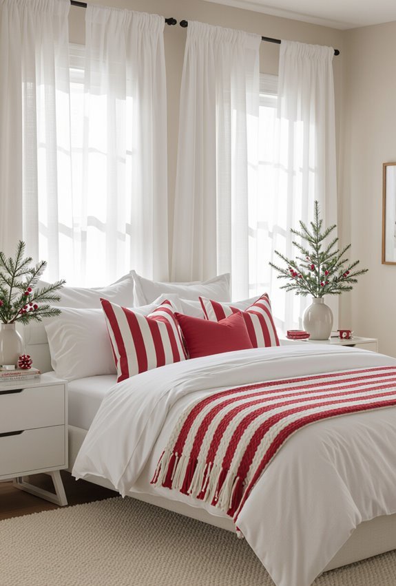 candy cane striped accents