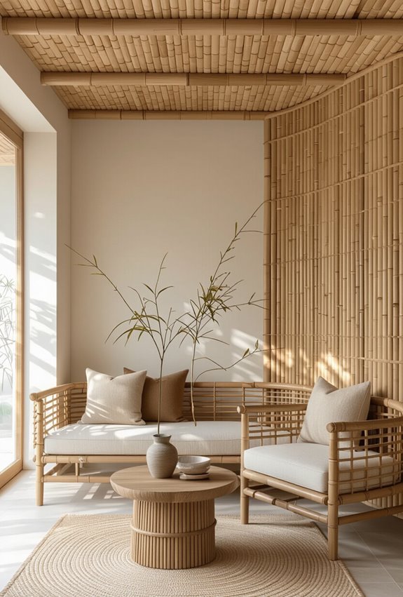 canopy inspired bamboo acoustic retreat