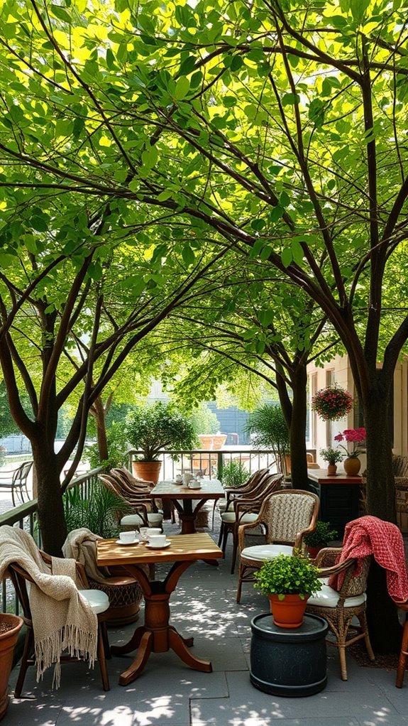 canopy trees enhance outdoor space