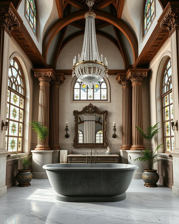 castle inspired bathroom design