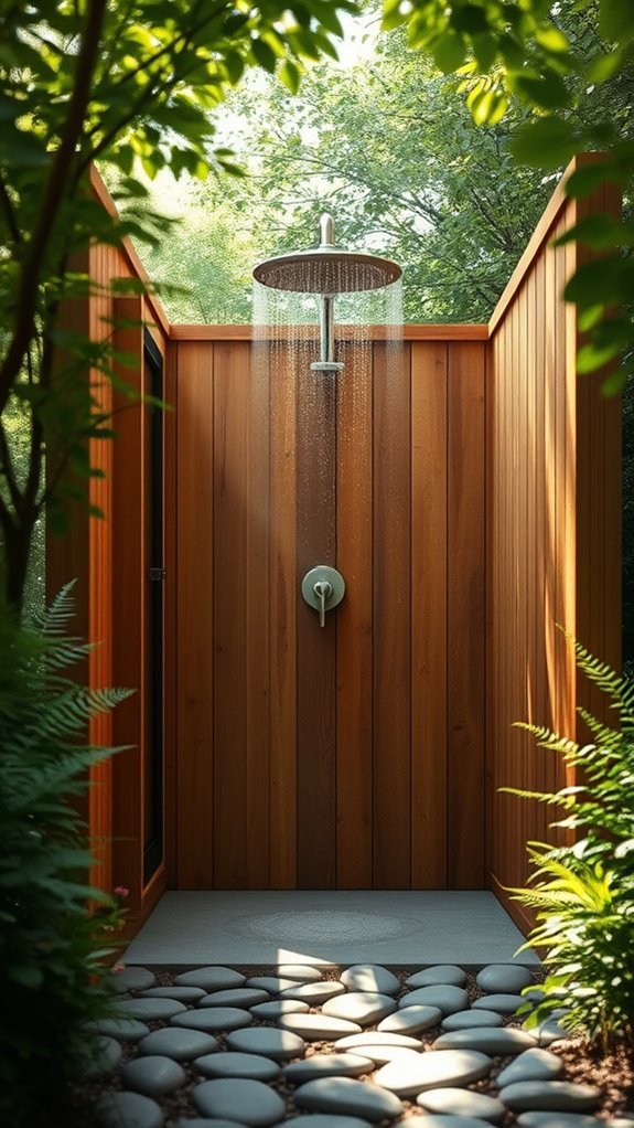 cedar shower natural beauty