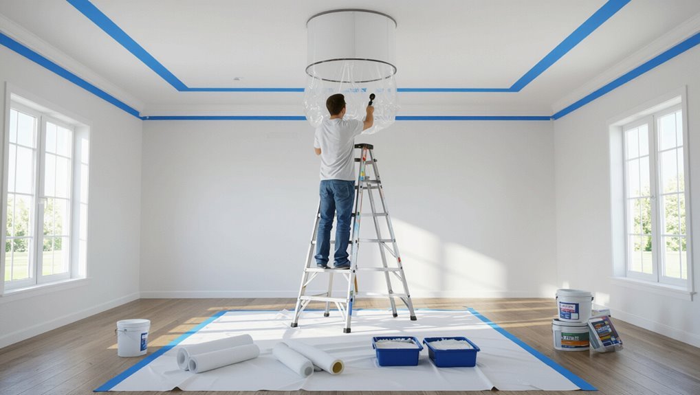 ceiling paint job preparation