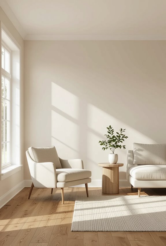ceiling tones complement hardwood flooring