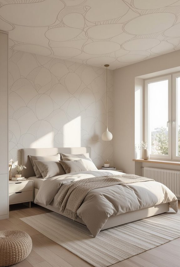 ceiling wallpaper with light patterns