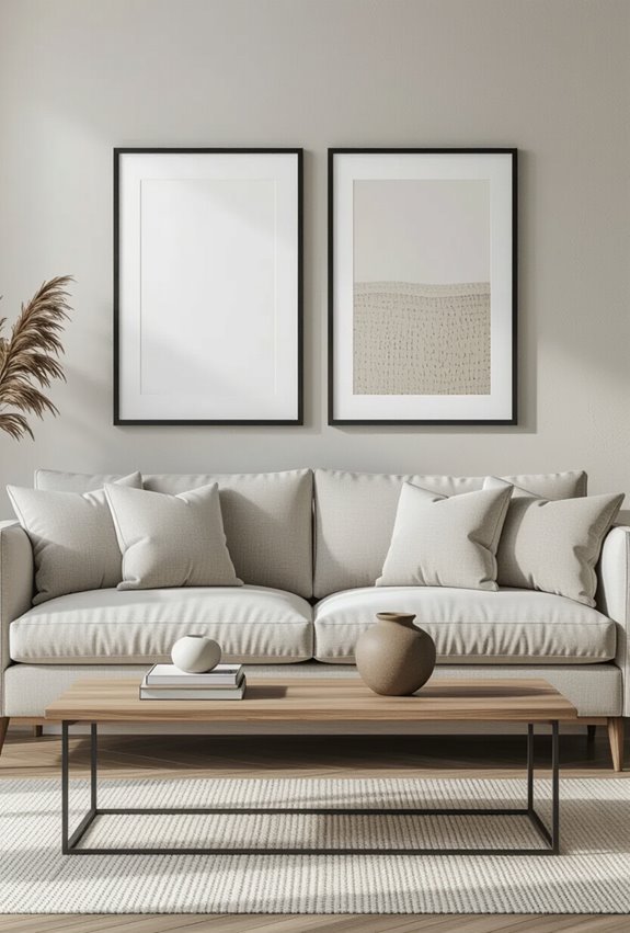 centered matching framed prints
