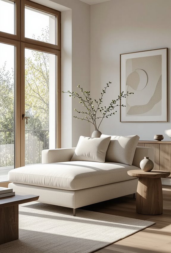chaise lounge minimalist focal point