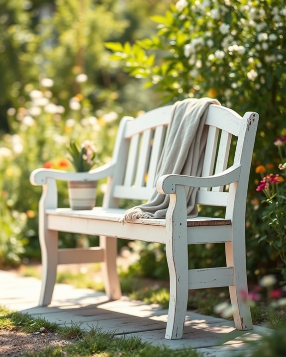 chalk paint bench transformation