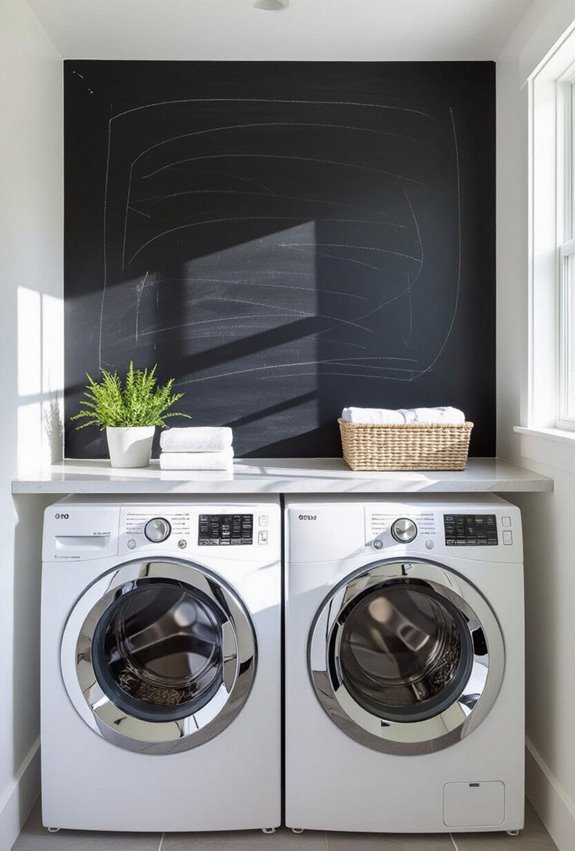 chalkboard calendar and message center