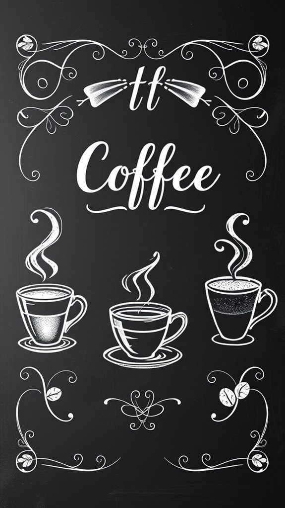 chalkboard coffee menu art