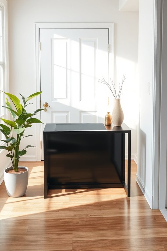 chalkboard console for entryway