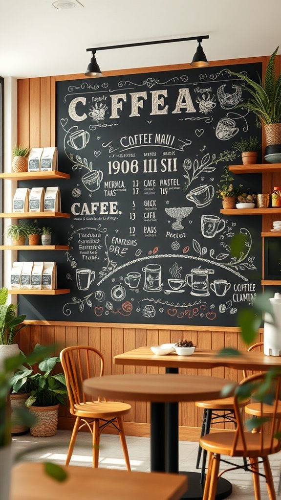 chalkboard menus as art