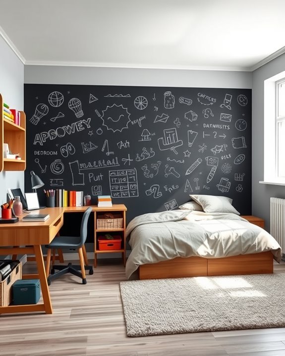 chalkboard wall creativity zone
