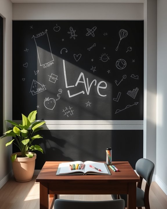 chalkboard wall for creativity