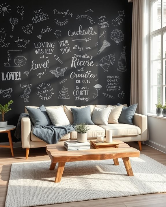 chalkboard wall for creativity