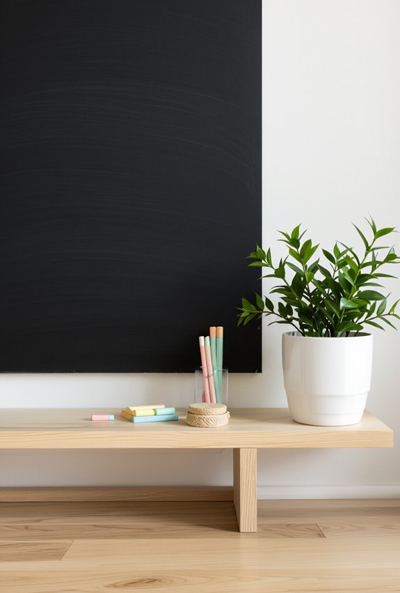chalkboard wall stylish functional
