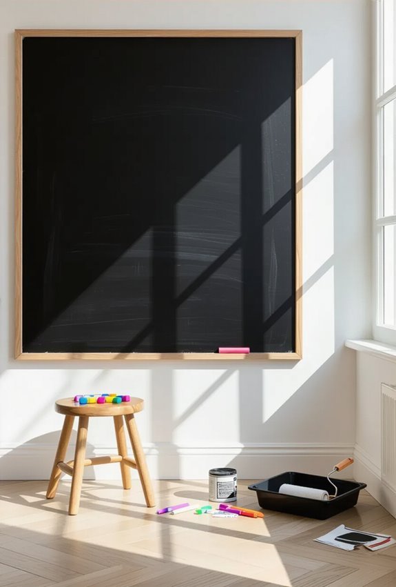 chalkboard wall with magnetic