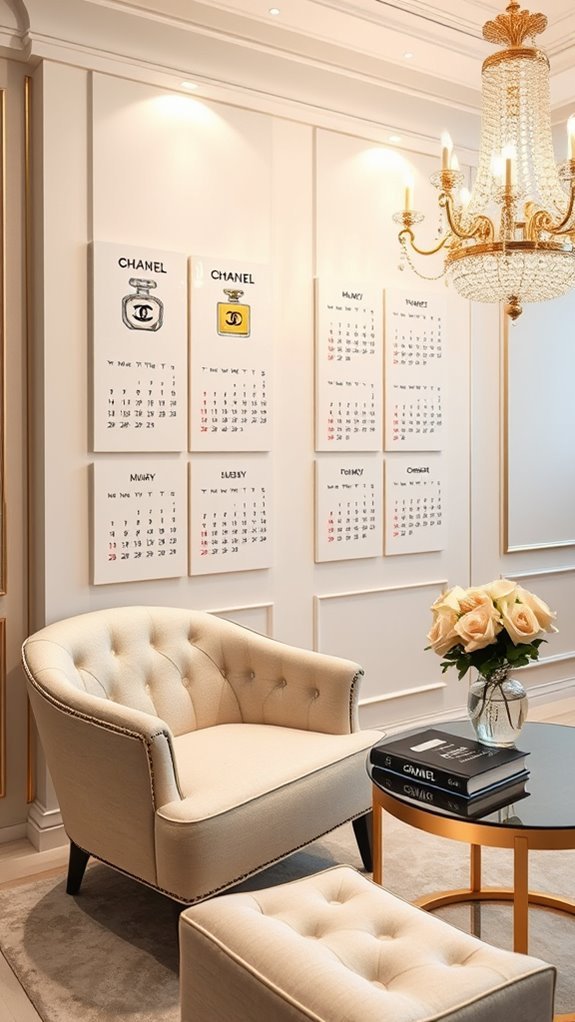 chanel fashion iconic calendar