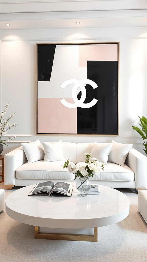 chanel inspired color block art