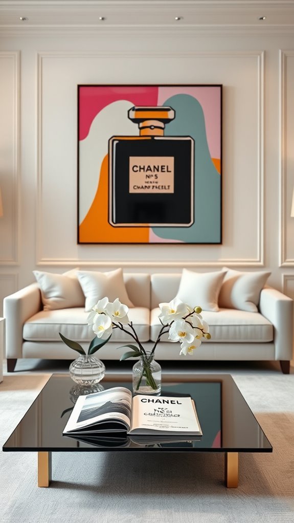 chanel inspired pop art decor
