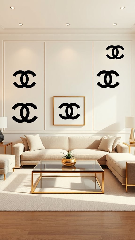 chanel inspired wall decor elegance