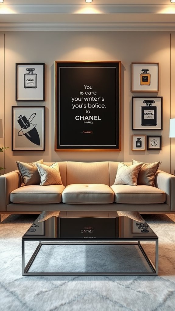 chanel quotes wall art