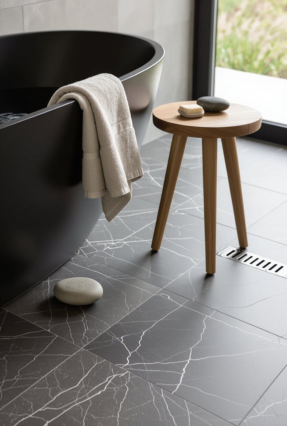 charcoal matte large format porcelain