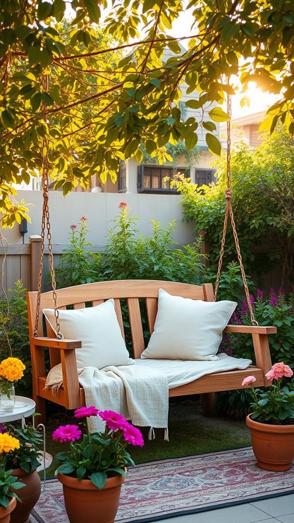 charming backyard relaxation swings