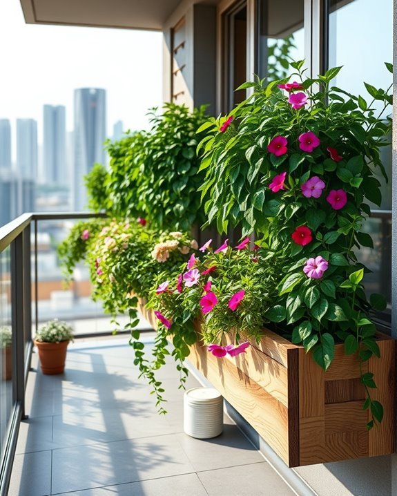 charming balcony window planters