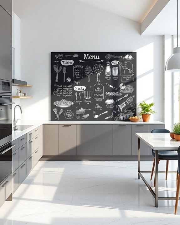 charming blackboard menu art