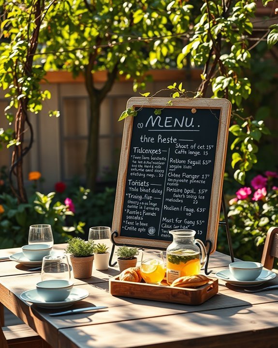 charming chalkboard menu updates