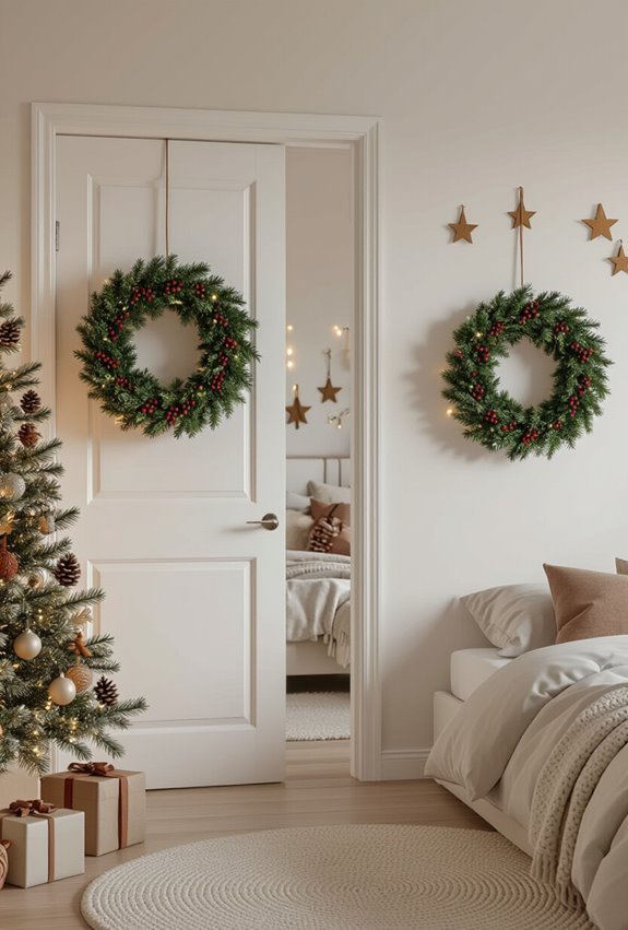 charming clustered mini wreaths