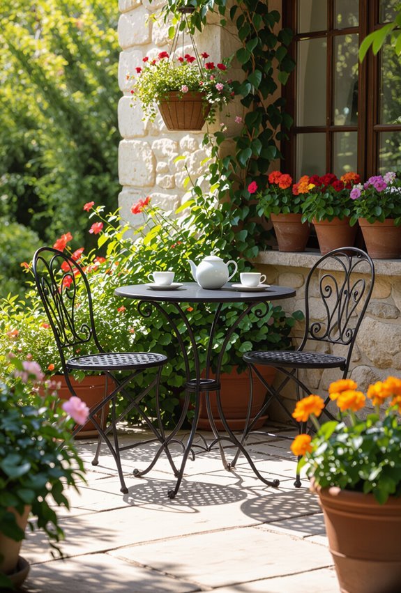 charming compact outdoor dining set