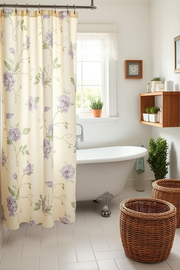 charming cottage style shower curtains
