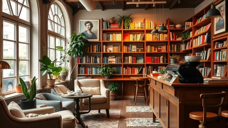 charming cozy bookshop cafes