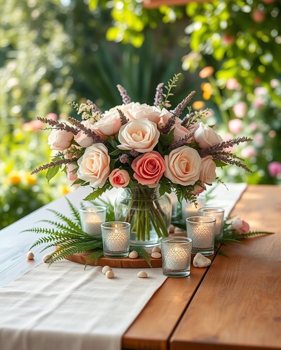 charming garden party centerpieces